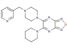 5-(1-piperidinyl)-6-[4-(3-pyridinylmethyl)-1-piperazinyl][1,2,5]oxadiazolo[3,4-b]pyrazine