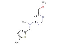 6-(methoxymethyl)-N-methyl-N-[(5-methyl-2-thienyl)methyl]pyrimidin-4-amine