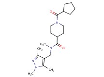 1-(cyclopentylcarbonyl)-N-methyl-N-[(1,3,5-trimethyl-1H-pyrazol-4-yl)methyl]-4-piperidinecarboxamide