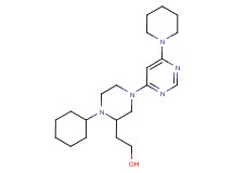 2-{1-cyclohexyl-4-[6-(1-piperidinyl)-4-pyrimidinyl]-2-piperazinyl}ethanol