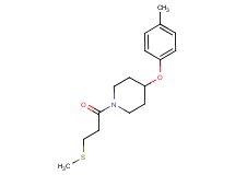 4-(4-methylphenoxy)-1-[3-(methylthio)propanoyl]piperidine