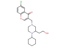 6-chloro-3-{[4-cyclohexyl-3-(2-hydroxyethyl)-1-piperazinyl]methyl}-4H-chromen-4-one