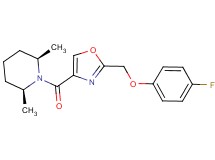 (2R*,6S*)-1-({2-[(4-fluorophenoxy)methyl]-1,3-oxazol-4-yl}carbonyl)-2,6-dimethylpiperidine