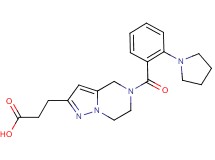 3-{5-[2-(1-pyrrolidinyl)benzoyl]-4,5,6,7-tetrahydropyrazolo[1,5-a]pyrazin-2-yl}propanoic acid