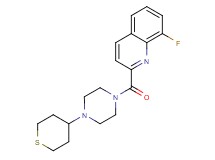 8-fluoro-2-{[4-(tetrahydro-2H-thiopyran-4-yl)piperazin-1-yl]carbonyl}quinoline