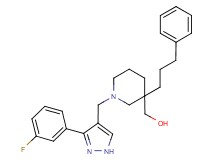 [1-{[3-(3-fluorophenyl)-1H-pyrazol-4-yl]methyl}-3-(3-phenylpropyl)-3-piperidinyl]methanol
