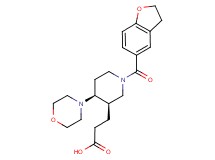 3-[(3R*,4S*)-1-(2,3-dihydro-1-benzofuran-5-ylcarbonyl)-4-morpholin-4-ylpiperidin-3-yl]propanoic acid