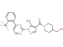 {1-[(5-methyl-1-{4-[2-(trifluoromethyl)phenyl]-2-pyrimidinyl}-1H-pyrazol-4-yl)carbonyl]-4-piperidinyl}methanol