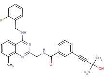 N-({4-[(2-fluorobenzyl)amino]-8-methyl-2-quinazolinyl}methyl)-3-(3-hydroxy-3-methyl-1-butyn-1-yl)benzamide