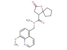 N-[(8-methoxyquinolin-5-yl)methyl]-N-methyl-2-oxo-1-oxaspiro[4.4]nonane-4-carboxamide