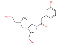 3-{2-[(3R*,4R*)-3-{[(2-hydroxyethyl)(methyl)amino]methyl}-4-(hydroxymethyl)pyrrolidin-1-yl]-2-oxoethyl}phenol
