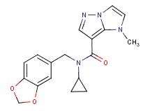 N-(1,3-benzodioxol-5-ylmethyl)-N-cyclopropyl-1-methyl-1H-imidazo[1,2-b]pyrazole-7-carboxamide