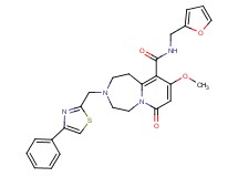 N-(2-furylmethyl)-9-methoxy-7-oxo-3-[(4-phenyl-1,3-thiazol-2-yl)methyl]-1,2,3,4,5,7-hexahydropyrido[1,2-d][1,4]diazepine-10-carboxamide