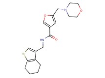 5-(morpholin-4-ylmethyl)-N-(4,5,6,7-tetrahydro-1-benzothien-3-ylmethyl)-3-furamide