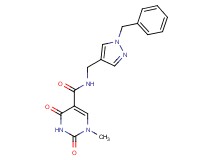 N-[(1-benzyl-1H-pyrazol-4-yl)methyl]-1-methyl-2,4-dioxo-1,2,3,4-tetrahydropyrimidine-5-carboxamide