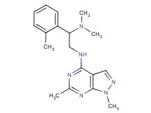 N~2~-(1,6-dimethyl-1H-pyrazolo[3,4-d]pyrimidin-4-yl)-N~1~,N~1~-dimethyl-1-(2-methylphenyl)-1,2-ethanediamine