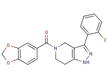 5-(1,3-benzodioxol-5-ylcarbonyl)-3-(2-fluorophenyl)-4,5,6,7-tetrahydro-1H-pyrazolo[4,3-c]pyridine