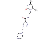 N-[2-(4,6-dimethyl-2-oxopyrimidin-1(2H)-yl)ethyl]-1-(2-piperazin-1-ylethyl)-1H-1,2,3-triazole-4-carboxamide