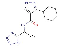 3-cyclohexyl-N-[1-(1H-tetrazol-5-yl)ethyl]-1H-pyrazole-4-carboxamide