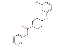 3-{2-[4-(3-methylphenoxy)-1-piperidinyl]-2-oxoethyl}pyridine