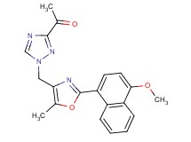 1-(1-{[2-(4-methoxy-1-naphthyl)-5-methyl-1,3-oxazol-4-yl]methyl}-1H-1,2,4-triazol-3-yl)ethanone