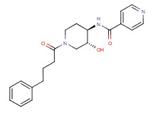 N-[(3R*,4R*)-3-hydroxy-1-(4-phenylbutanoyl)piperidin-4-yl]isonicotinamide