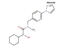 (2R)-2-cyclohexyl-2-hydroxy-N-methyl-N-[4-(1H-pyrazol-1-yl)benzyl]acetamide
