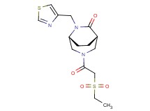 (1S*,5R*)-3-[(ethylsulfonyl)acetyl]-6-(1,3-thiazol-4-ylmethyl)-3,6-diazabicyclo[3.2.2]nonan-7-one