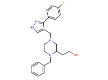 2-(1-benzyl-4-{[3-(4-fluorophenyl)-1H-pyrazol-4-yl]methyl}-2-piperazinyl)ethanol