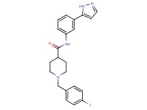 1-(4-fluorobenzyl)-N-[3-(1H-pyrazol-5-yl)phenyl]-4-piperidinecarboxamide