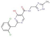 2-(2,6-dichlorobenzyl)-4-hydroxy-N-[(5-methyl-1H-1,2,4-triazol-3-yl)methyl]pyrimidine-5-carboxamide