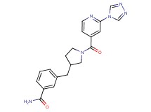 3-({1-[2-(4H-1,2,4-triazol-4-yl)isonicotinoyl]-3-pyrrolidinyl}methyl)benzamide