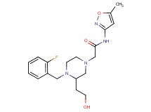 2-[4-(2-fluorobenzyl)-3-(2-hydroxyethyl)-1-piperazinyl]-N-(5-methyl-3-isoxazolyl)acetamide