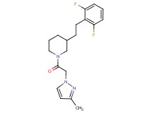 3-[2-(2,6-difluorophenyl)ethyl]-1-[(3-methyl-1H-pyrazol-1-yl)acetyl]piperidine