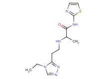 2-{[2-(4-ethyl-4H-1,2,4-triazol-3-yl)ethyl]amino}-N-1,3-thiazol-2-ylpropanamide