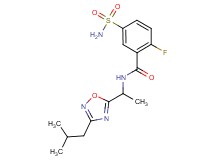 5-(aminosulfonyl)-2-fluoro-N-[1-(3-isobutyl-1,2,4-oxadiazol-5-yl)ethyl]benzamide