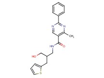 N-[3-hydroxy-2-(2-thienylmethyl)propyl]-4-methyl-2-phenylpyrimidine-5-carboxamide