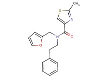 N-(2-furylmethyl)-2-methyl-N-(2-phenylethyl)-1,3-thiazole-4-carboxamide
