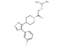 4-[4-(3-fluorophenyl)-1H-pyrazol-5-yl]-1-(isopropoxyacetyl)piperidine