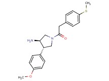 (3R*,4S*)-4-(4-methoxyphenyl)-1-{[4-(methylthio)phenyl]acetyl}pyrrolidin-3-amine