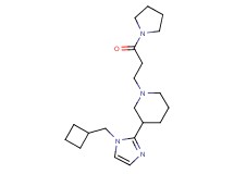 3-[1-(cyclobutylmethyl)-1H-imidazol-2-yl]-1-[3-oxo-3-(1-pyrrolidinyl)propyl]piperidine