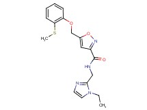 N-[(1-ethyl-1H-imidazol-2-yl)methyl]-5-{[2-(methylthio)phenoxy]methyl}-3-isoxazolecarboxamide