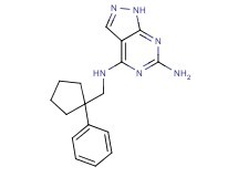 N~4~-[(1-phenylcyclopentyl)methyl]-1H-pyrazolo[3,4-d]pyrimidine-4,6-diamine