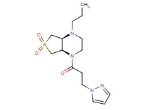 (4aR*,7aS*)-1-propyl-4-[3-(1H-pyrazol-1-yl)propanoyl]octahydrothieno[3,4-b]pyrazine 6,6-dioxide