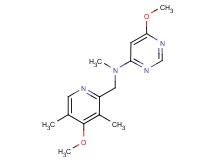 6-methoxy-N-[(4-methoxy-3,5-dimethylpyridin-2-yl)methyl]-N-methylpyrimidin-4-amine