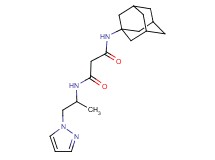 N-1-adamantyl-N'-[1-methyl-2-(1H-pyrazol-1-yl)ethyl]malonamide