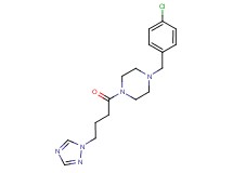 1-(4-chlorobenzyl)-4-[4-(1H-1,2,4-triazol-1-yl)butanoyl]piperazine