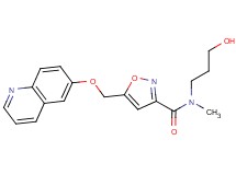 N-(3-hydroxypropyl)-N-methyl-5-[(quinolin-6-yloxy)methyl]isoxazole-3-carboxamide