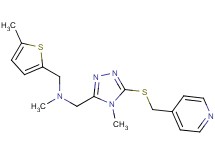 N-methyl-1-{4-methyl-5-[(4-pyridinylmethyl)thio]-4H-1,2,4-triazol-3-yl}-N-[(5-methyl-2-thienyl)methyl]methanamine