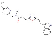 N-[(5-ethyl-2-pyridinyl)methyl]-3-{5-[2-(1H-indol-3-yl)ethyl]-1,3,4-oxadiazol-2-yl}-N-methylpropanamide